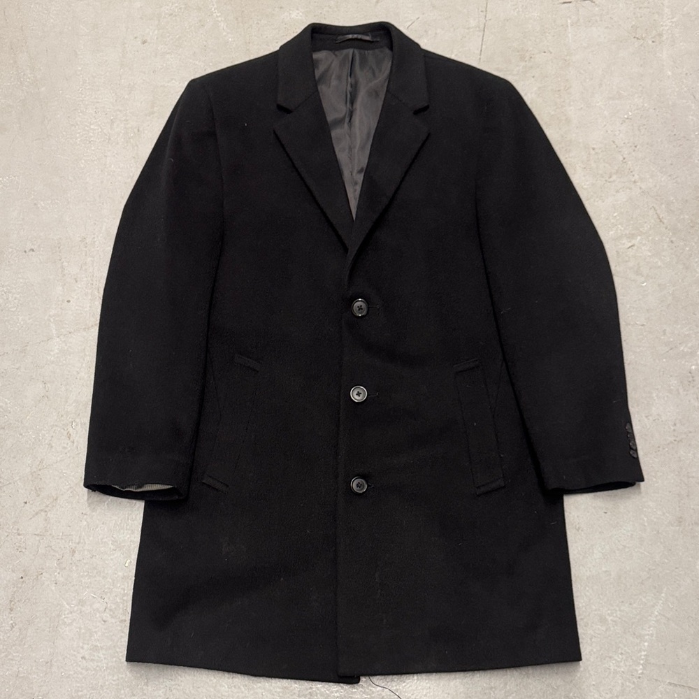 Kenneth Cole New York Black Overcoat Men’s 40S